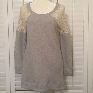 Gianni Bono Crocheted Sweatshirt Tunic size M